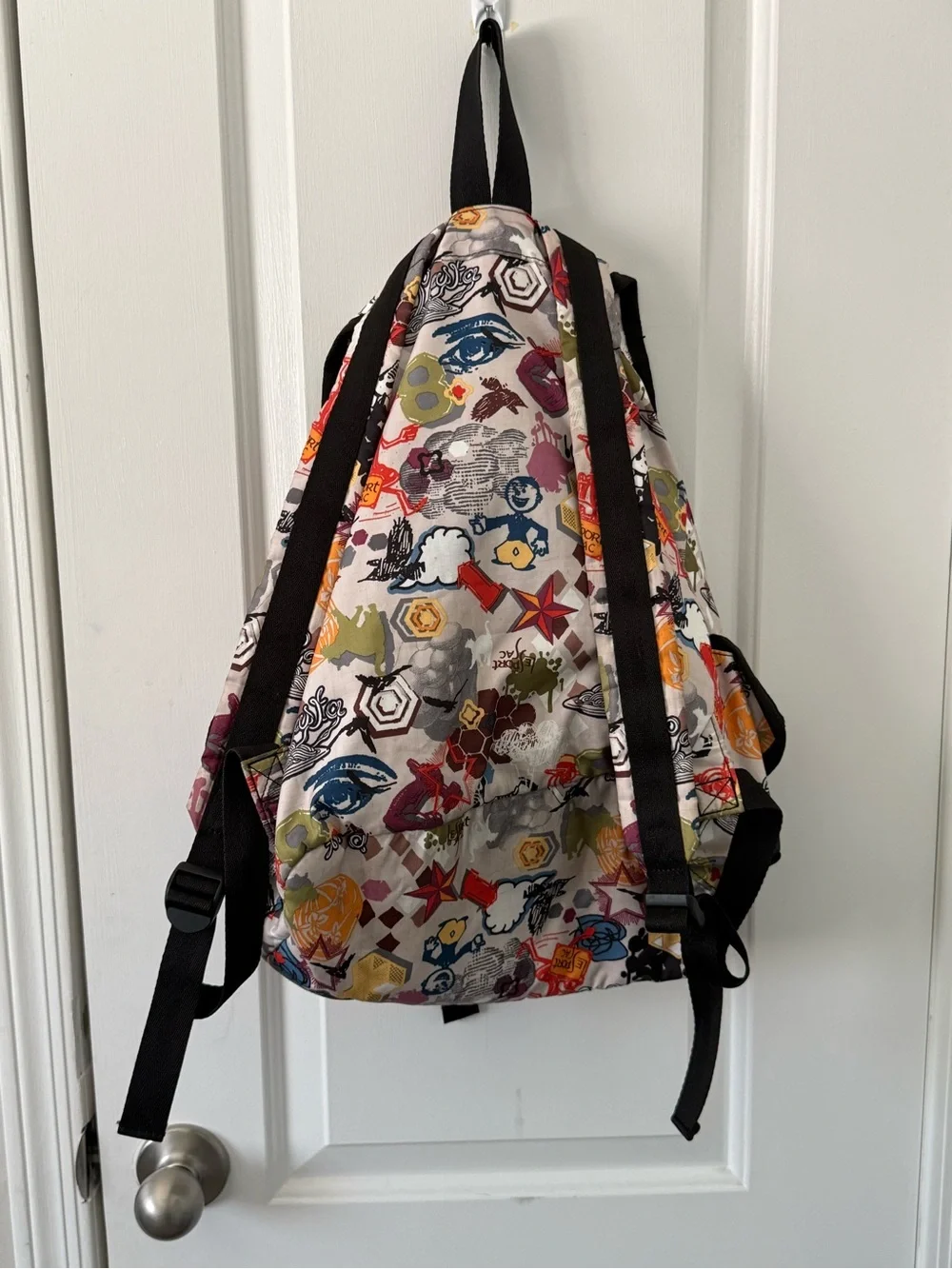 Lesportsac rare graffiti print y2K drawstring backpack